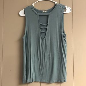 Green sleeveless top
